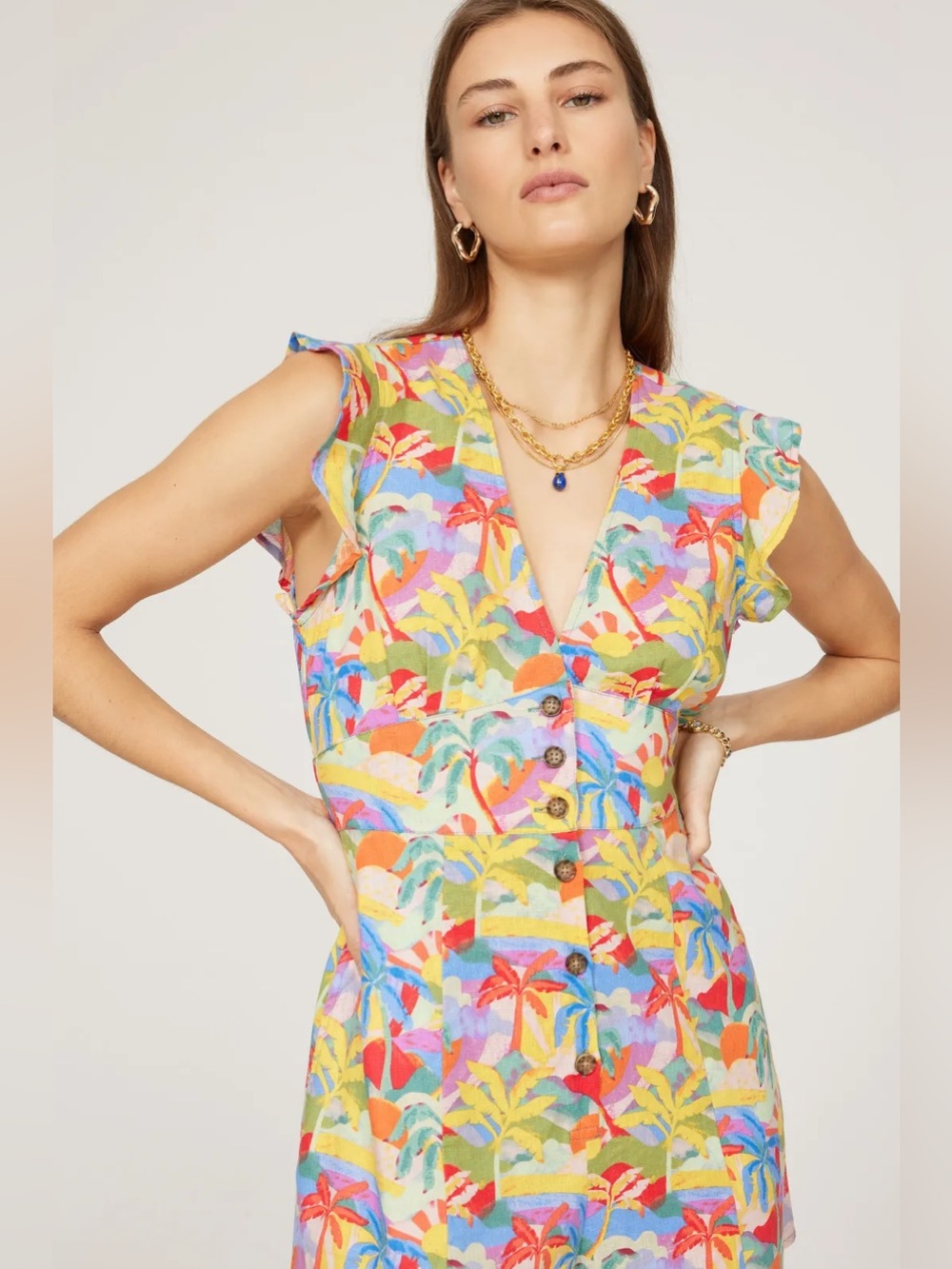 Marine Layer Multicolor Camila Romper XS